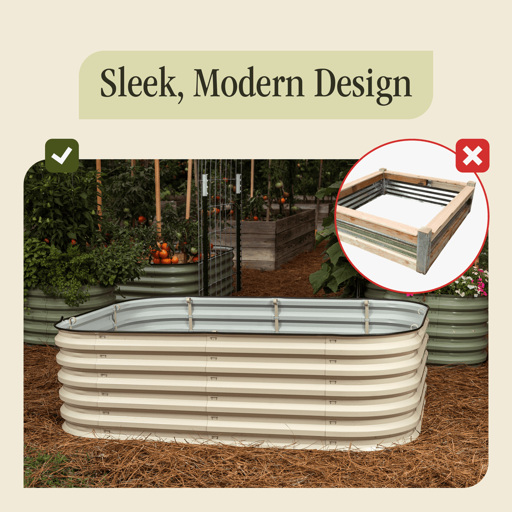 "No Tools Needed" Premium Metal Raised Garden Bed Kit