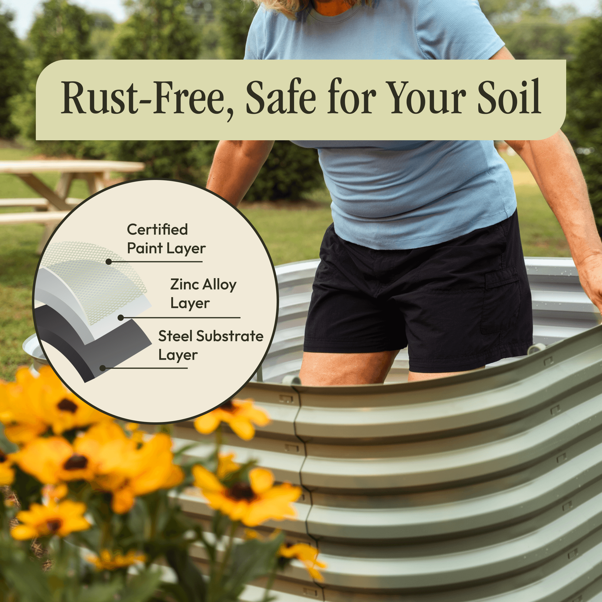 "No Tools Needed" Premium Metal Raised Garden Bed Kit