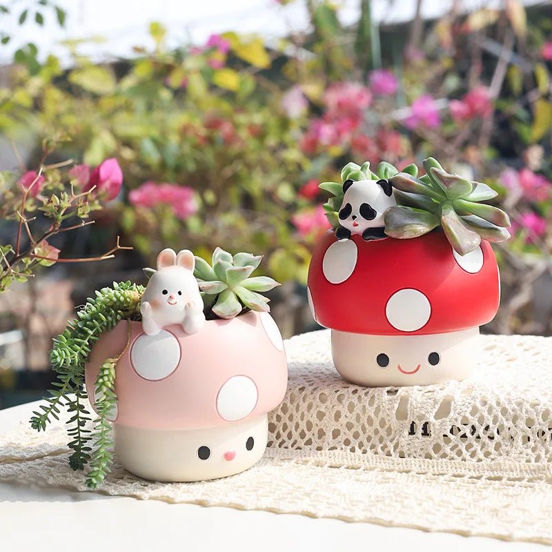 Mushroom Succulents Plant Pots