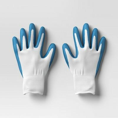 Outdoor Garden Work Gloves 2pk Blue Green M/L Size M/L